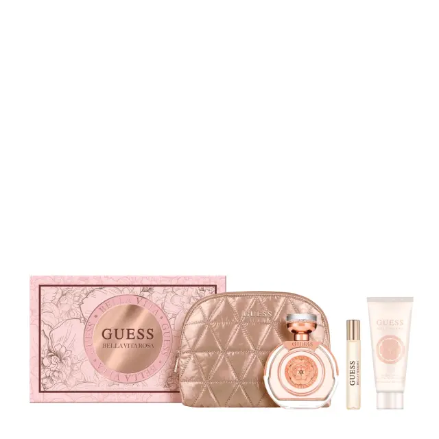 Guess Bella Vita Rosa Γυναικείο Αρωματικό Σετ: Eau De Parfum 100ml & Travel Spray 15ml & Body Lotion 100ml & Pouch