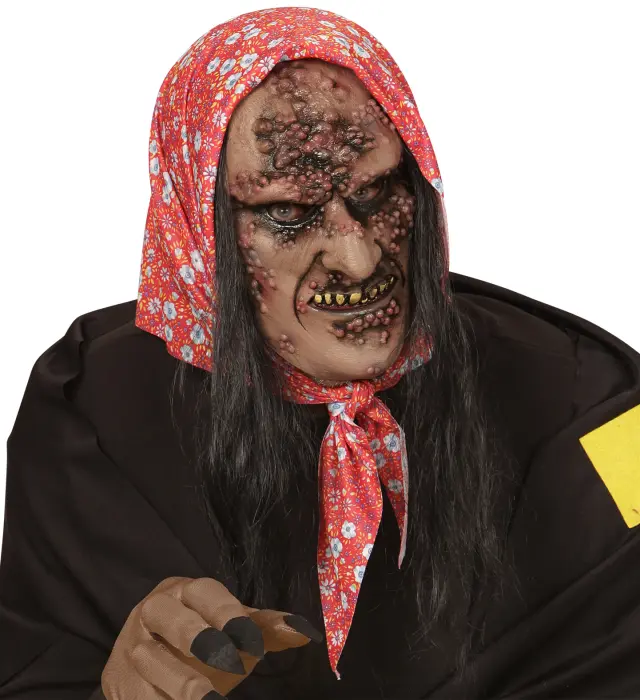 Αποκριάτικο Αξεσουάρ Μάσκα Rotten Zombie με Μαλλιά (Widmann) (W-00379) 2