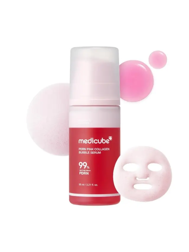 Medicube PDRN Pink Collagen Bubble Serum - Αντιγηραντικός ορός σε μορφή αφρού με PDRN