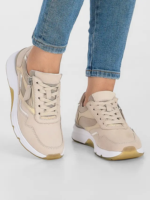 Gabor Sneakers Γυναικείο Δέρμα/Δέρμα Nubuck/Ύφασμα Μπεζ GAB/66896 31-PUDER 2