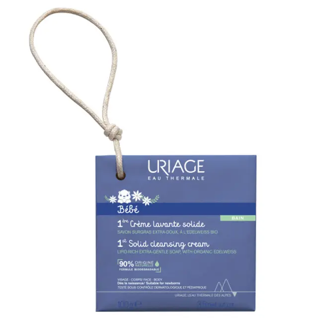 Uriage Bébé 1st Solid Cleansing Cream 100g – Στερεό Καθαριστικό για Μωρά με Edelweiss