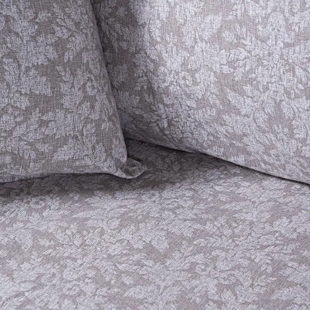 Σετ Σεντόνια 170x200+32 Υπέρδιπλα Φανελένια Beauty Home Malbec Art 12630 Μπεζ 100% βαμβακερόΜε Λάστιχο 2