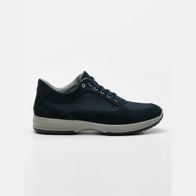 Imac Sneakers Ανδρικό δέρμα suede/ύφασμα Μπλέ IMA/351081 BLU