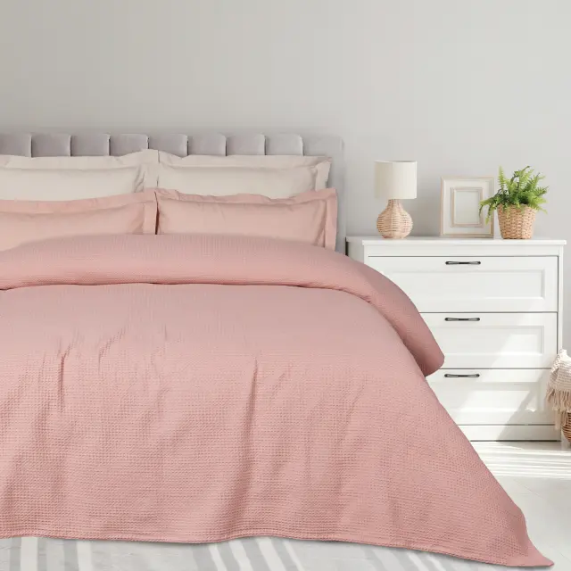 Κουβέρτα 220x240 Υπέρδιπλη Das Home 0494 Nude 90% Βαμβάκι-10% Πολυέστερ