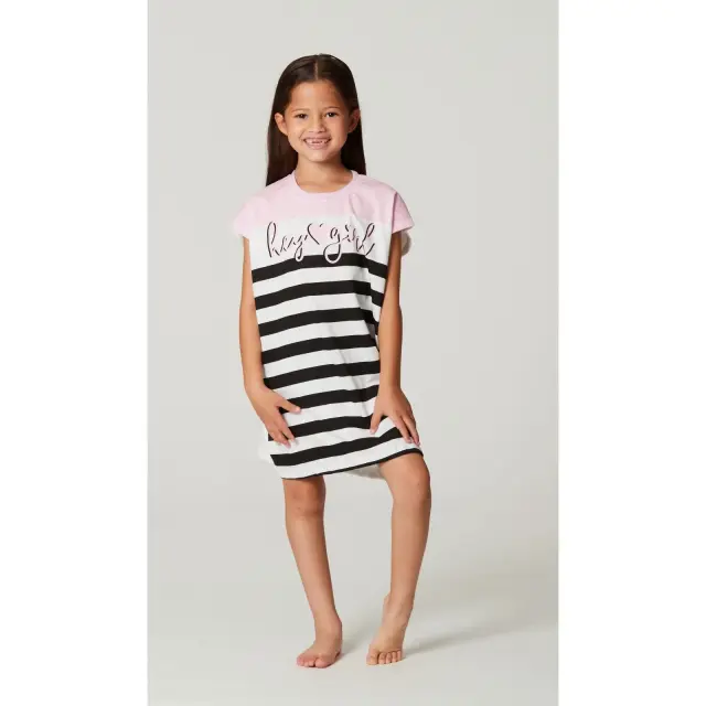 Κοριτσίστικο νυχτικό LV134 Pink and Black LOVE - 8 ετών