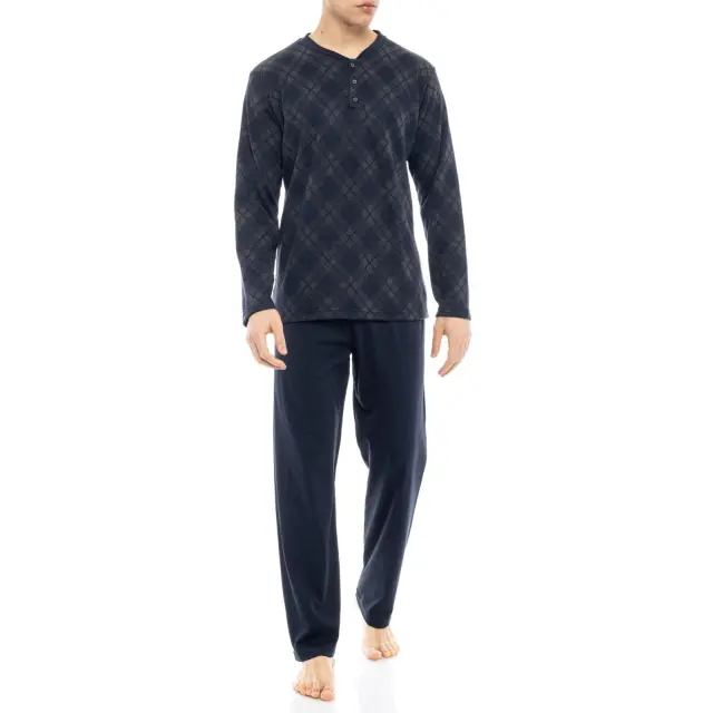 Ανδρική πιτζάμα Homewear Grey Blue Jaquard W-M656 Ulisse - M