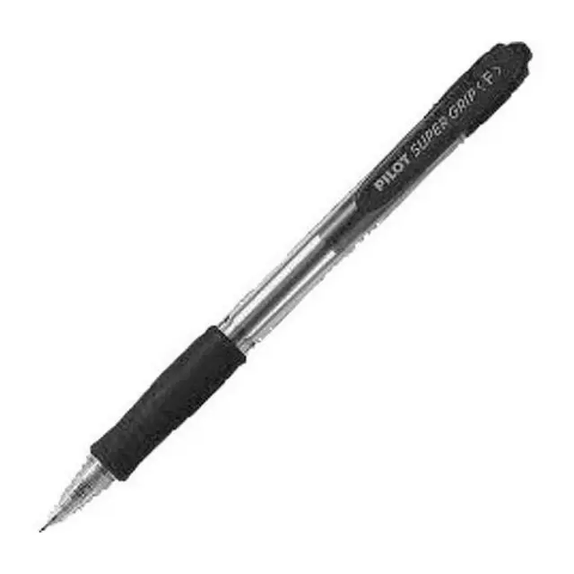 Στυλό Κουμπί Pilot Super Grip Fine Μαύρο 0.7mm