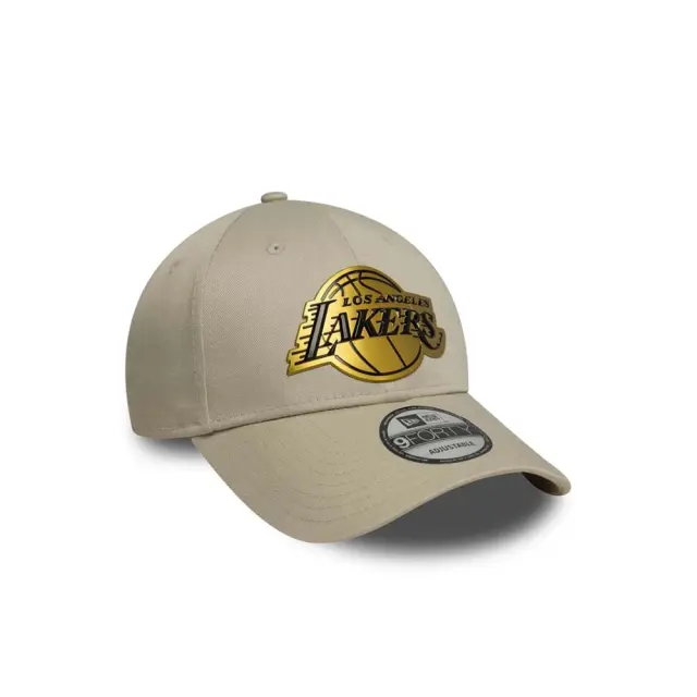 New Era Adult Metallic 9Forty NBA Los Angeles Lakers Cap Μπεζ 60771848 (New Era) - One Size 3