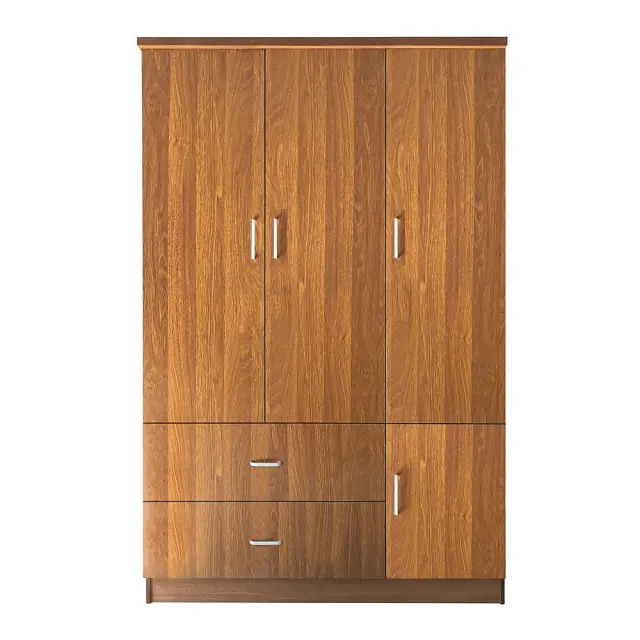 Ντουλάπα Τετράφυλλη CLOSET Καρυδί MDF 120x50x180cm
