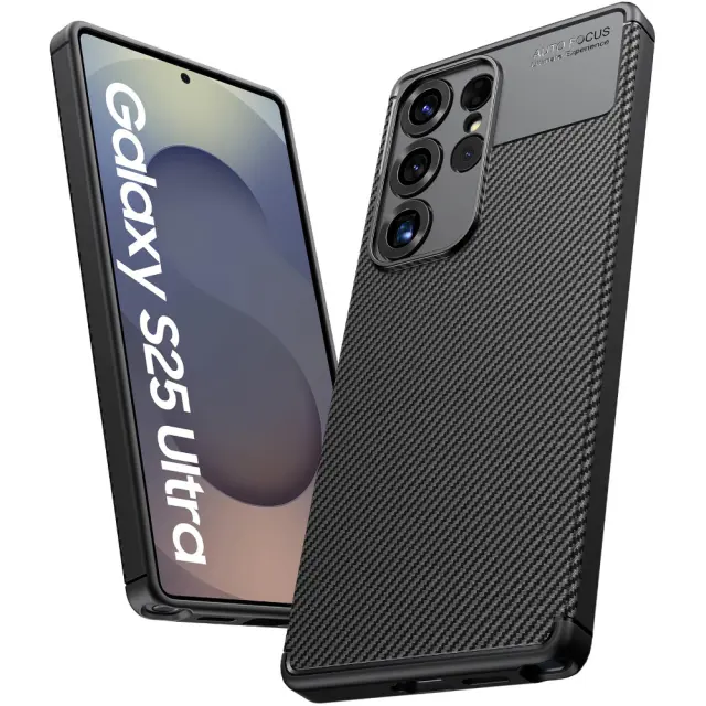 Θήκη Ancus AutoFocus Carbon Fiber για Samsung SM-S938 Galaxy S25 Ultra 5G Μαύρη
