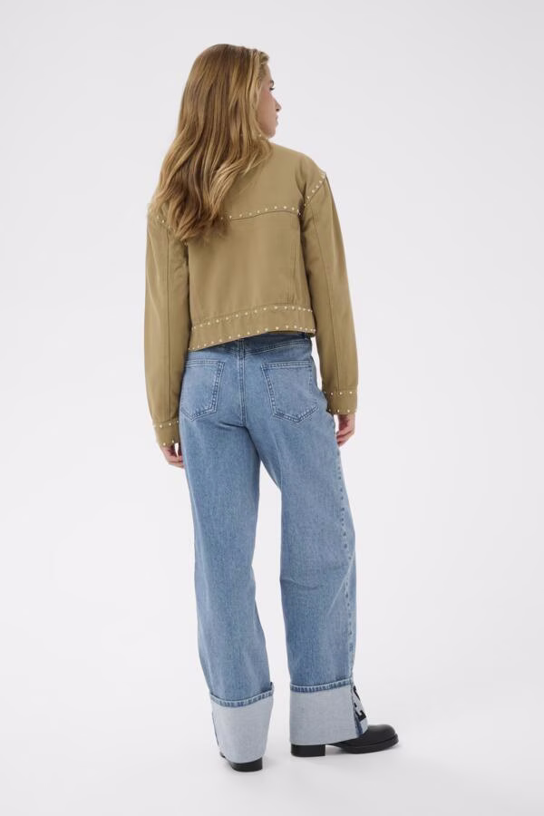 Kaffe KAbrynn Γυναικείο Μπουφάν Denim Καφέ Ανοιχτό 10511425-109112 Καφέ - 34 3
