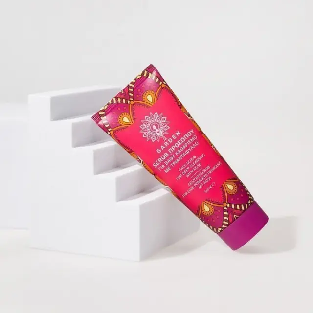 GARDEN Face Scrub Youthful Rose Scrub Προσώπου για Βαθύ Καθαρισμό με Τριαντάφυλλο 50ml 3