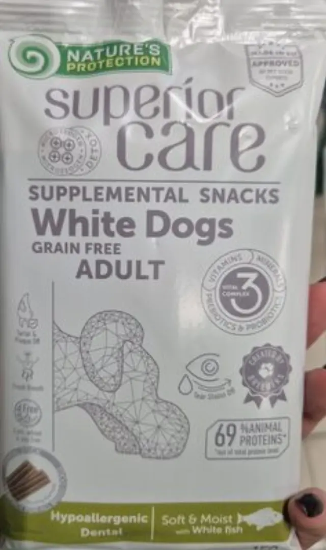 Nature's Protection Superior Care White Dogs Hypoallergenic Dental With White Fish - 150gr