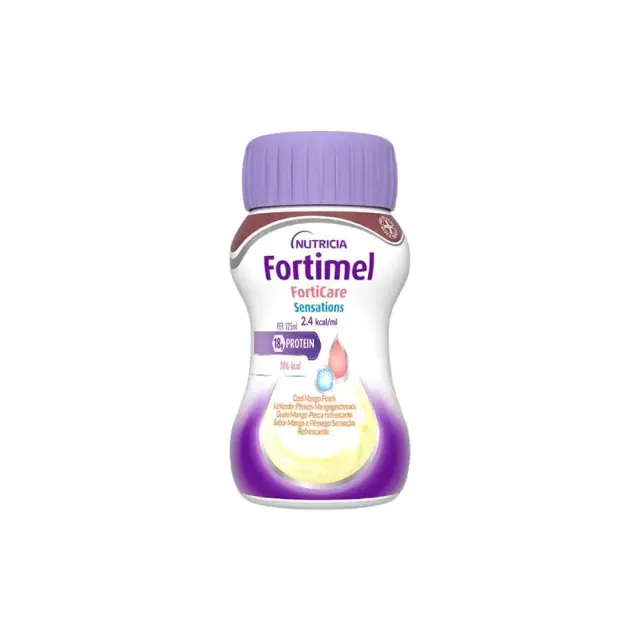Nutricia Fortimel Forticare Sensations 2,4kcal Δροσιστικό Μάνγκο - Ροδάκινο 4x125ml