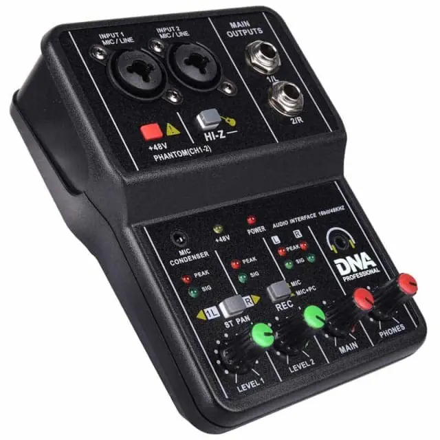 DNA MIX 2 analog mixer 2-channel Hi-Z USB audio interface 3