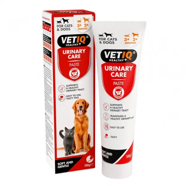 VetIQ Urinary Care Paste Συμπλήρωμα για Ουροποιητικό Σύστημα Σκύλων και Γατών με Cranberry και Ταυρίνη 100gr