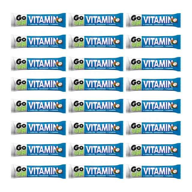 Μπάρα Vitamin Καρύδα & Σοκολάτα Γάλακτος • Go On • Mega Combo 24 τμχ