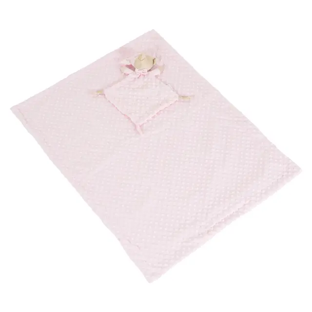 Cangaroo Κουβέρτα Αγκαλιάς & Λίκνου 75*100cm & Doudou Bennie Pink 3800146271442 2