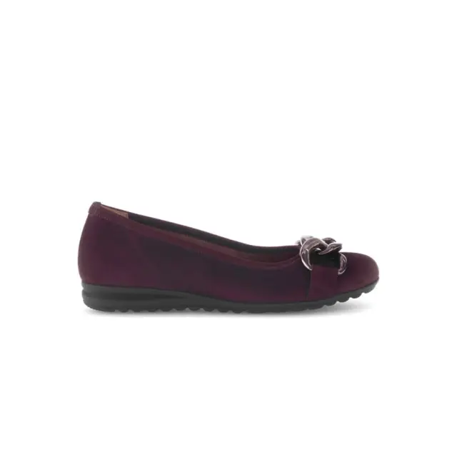 Gabor Μπαλαρίνες Γυναικείο δέρμα Nubuck Μπορντώ GAB/62625 49-BRAMBLE