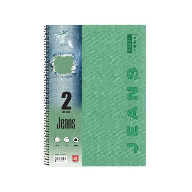 Typotrust Jeans Τετράδιο Σπιράλ A4 2 θεμάτων (4542-19) (TYP4542-19) 2
