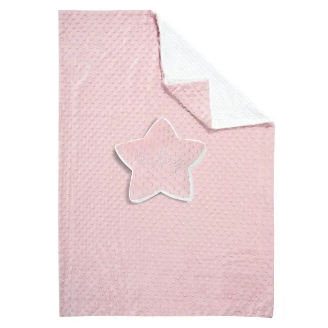 Κουβέρτα Αγκαλιάς 75x100 Fleece Essential Greenwich Polo Club 8847 Pink-White 100% Πολυέστερ