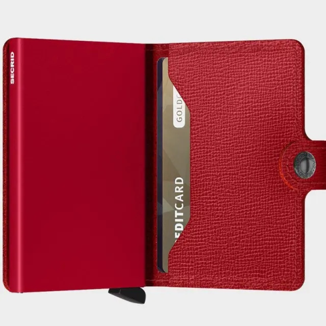 Δερμάτινο Πορτοφόλι Secrid Miniwallet Crisple Lipstick Κόκκινο - ONESIZE 2