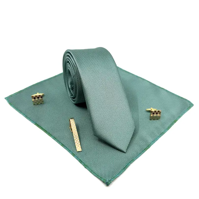 Βεραμάν Γραβάτα Oxford 6,5 cm με Ασορτί Μαντήλι 3