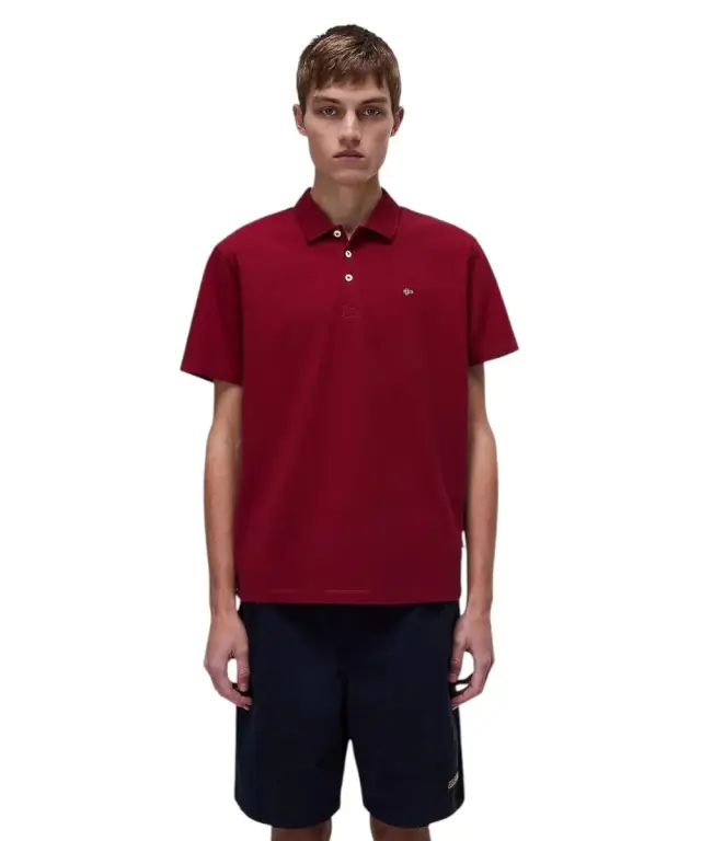 Napapijri - Ανδρικό T-shirt Polo Ealis SS Regular Fit NP0A4H8B-R1E Μπορντό - S