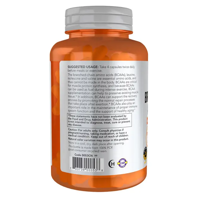 Now Foods Branched Chain Amino Acids (BCAA) 120 Κάψουλες 3
