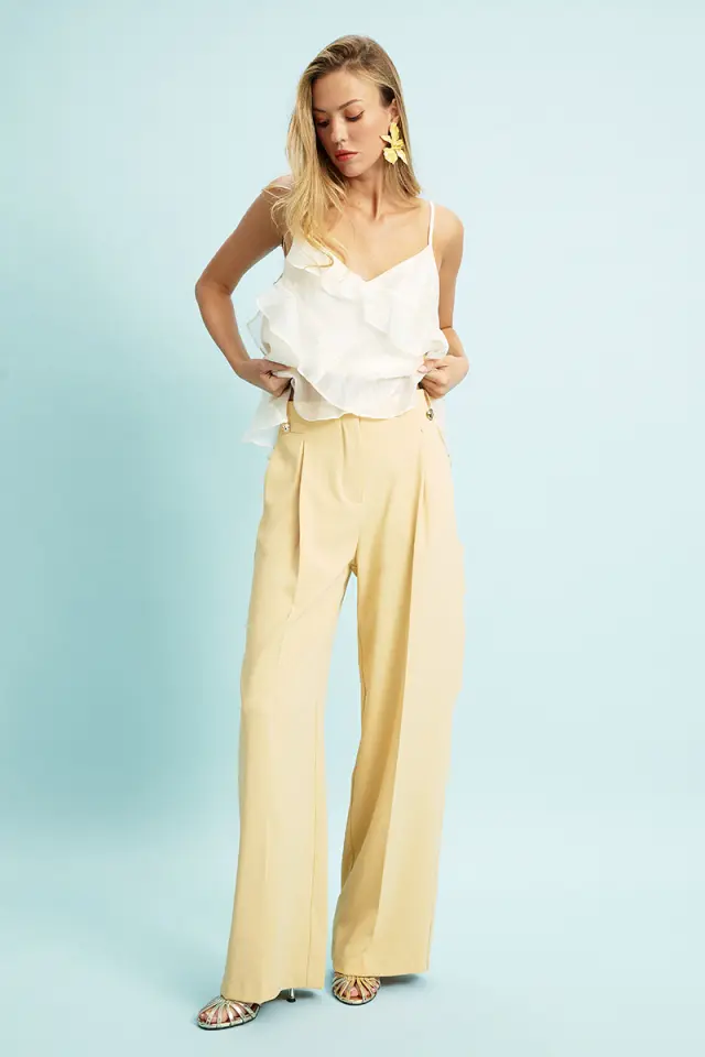 Ψηλόμεσο Tailored Παντελόνι KODA TROUSERS - XS 2