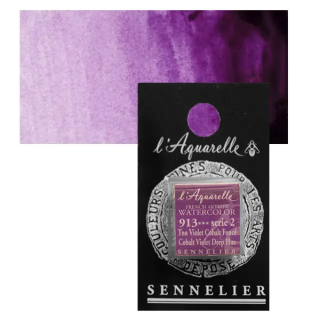 Χρώμα Ακουαρέλας Sennelier l Aquarelle Half Pan - 913 Cobalt Violet Deep Hue