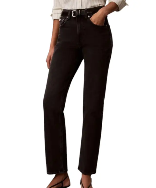 Calvin Klein - Γυναικείο Παντελόνι Τζιν High Rise Straight LV047F708G-Q2L Μαύρο 2