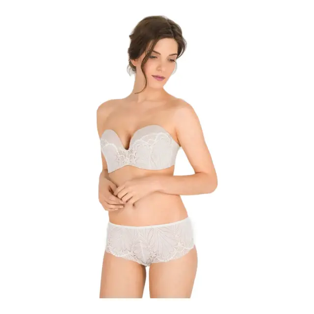 Wonderbra Γυναικείο Σουτιέν Ultimate Strapless Δαντέλα, Χρώμα Ιβουάρ 3
