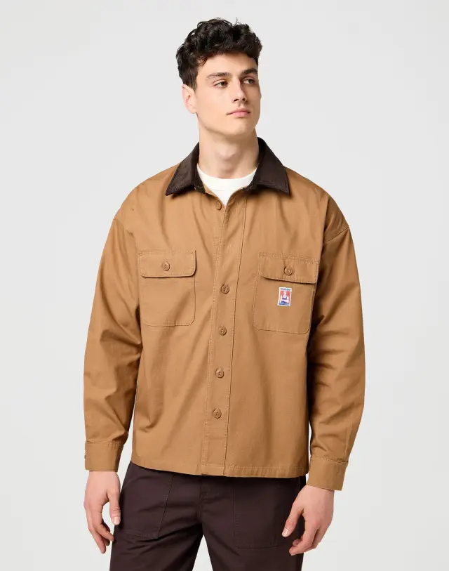 Wrangler X Casey Jones Ανδρικό Overshirt 112371547 - Camel - M