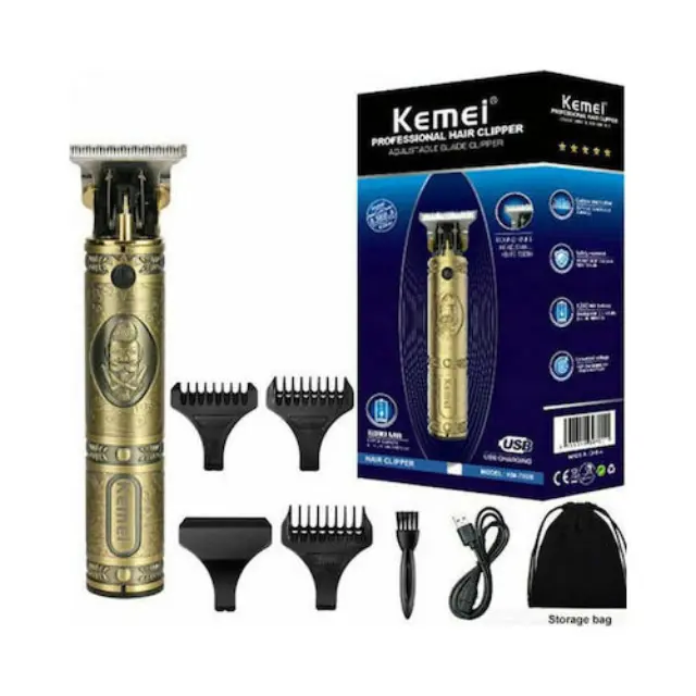 Kemei KM-700H Επαναφορτιζόμενη Κουρευτική Μηχανή - ΑΣΗΜΙ
