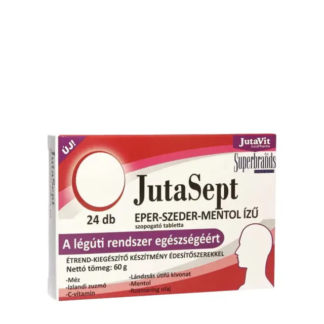 JutaVit JutaSept Lozenges Strawberry–Blackberry–Menthol, 24 lozenges