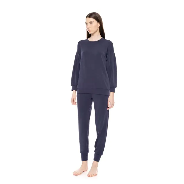 Homewear Soft Stretch Yacht Blue W1641 Pink Label 3