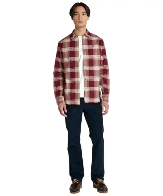 Timberland - Ανδρικό Πουκάμισο Herringbone Flannel Check Shirt TB0A42Y1-EYS Κόκκινο - M