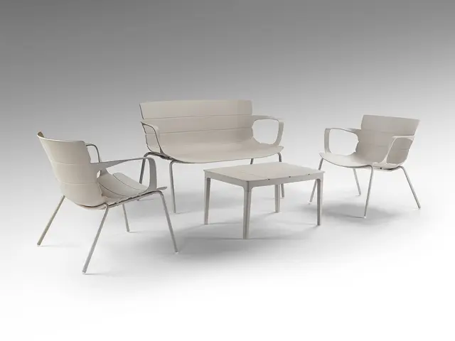 Σετ Lounge Κήπου JARA Grey Με Καναπέ Και Πολυθρόνες Γκρί