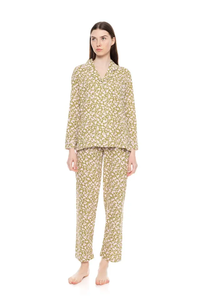 W1611 - Type - PYJAMA BUTTONED GREEN BLOSSOM 2