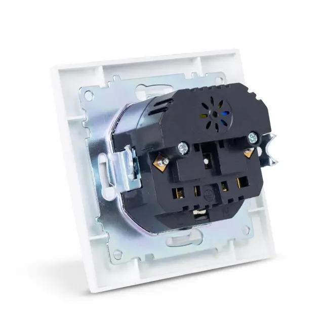 Entac Arnold Recessed wall socket earthed + 2 USB 2.1A (total) White 15.005.0109 3