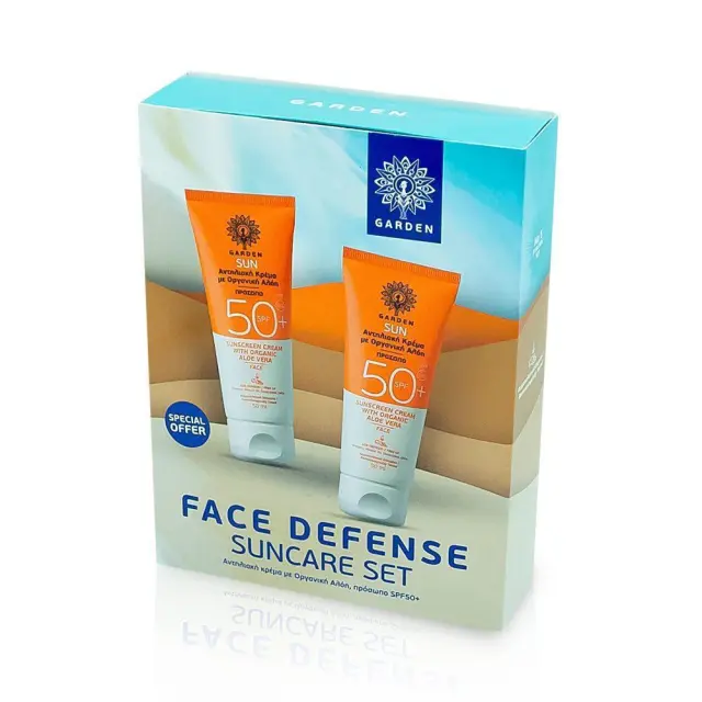 Garden Face Defense Set Suncare Αντηλιακή Κρέμα Προσώπου SPF50 2x50ml