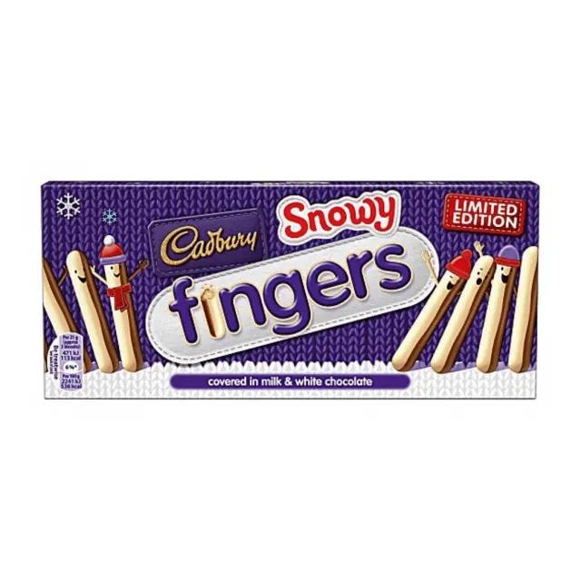 Cadbury Snowy Fingers Limited Edition 115gr (ΠΡΟΣΟΧΗ! Λιώνει!)