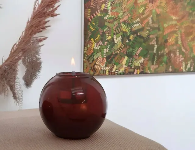 ΤΖΆΚΙΑ & ΕΣΤΊΕΣ ΦΩΤΙΆΣ ΕΣΩΤΕΡΙΚΏΝ ΧΏΡΩΝ GLOBUS CANDLE 15 AMBER TF-600938 2