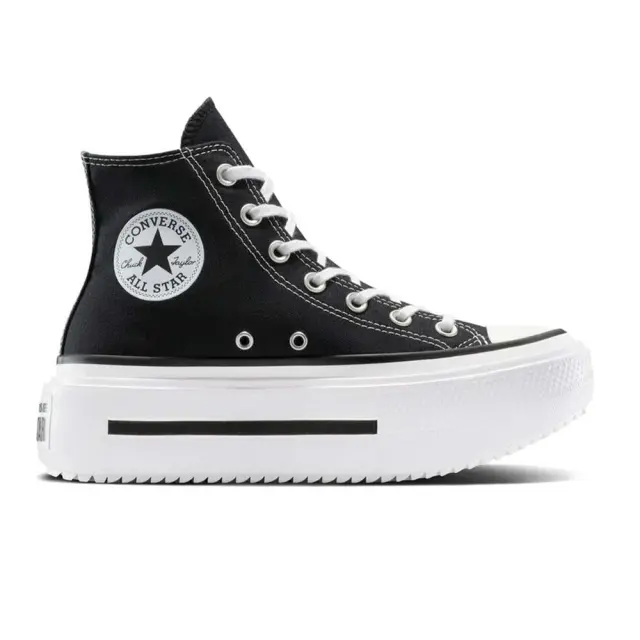 Converse Women's Chuck Taylor All Star HI Lift Double Stack Μαύρο - Άσπρο A12975C (Converse)