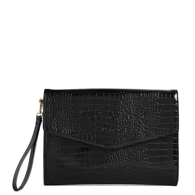 Γυναικείος Φάκελος Ted Baker Crocey 281714 Μαύρο Κροκό Μαύρο - One Size