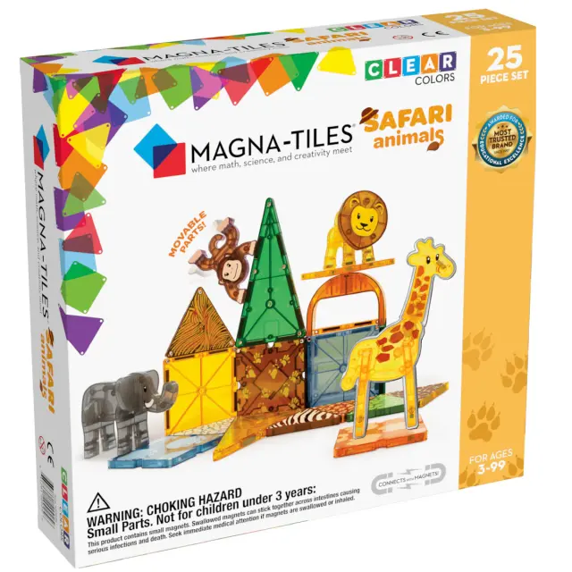 Magna-Tiles Μαγνητικό Παιχνίδι Μαγνητικά Πλακίδια Safari Animals 25 Κομμάτια για 3+ ετών 20925