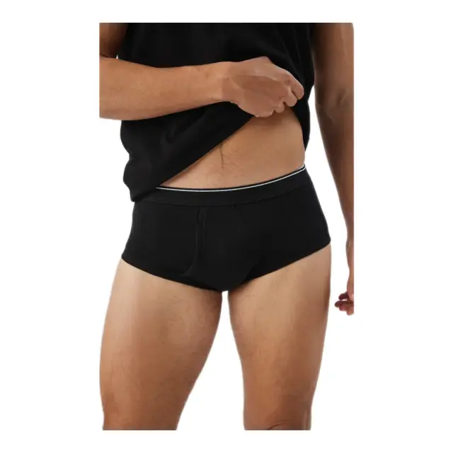 Minerva Ανδρικό Slip Mid Waist - Διπλό Πακέτο, Χρώμα Μαύρο 2