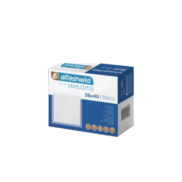 Alfa Gauze Aποστειρωμένο Επίθεμα Γάζας 36 x 40cm, 10τμχ