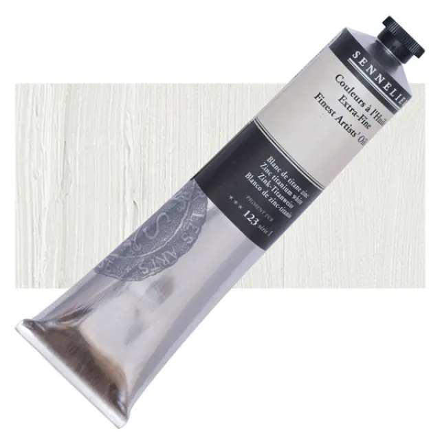 Sennelier Λάδι Finest Artists Oil 123 Zinc Titanium White - 200ml